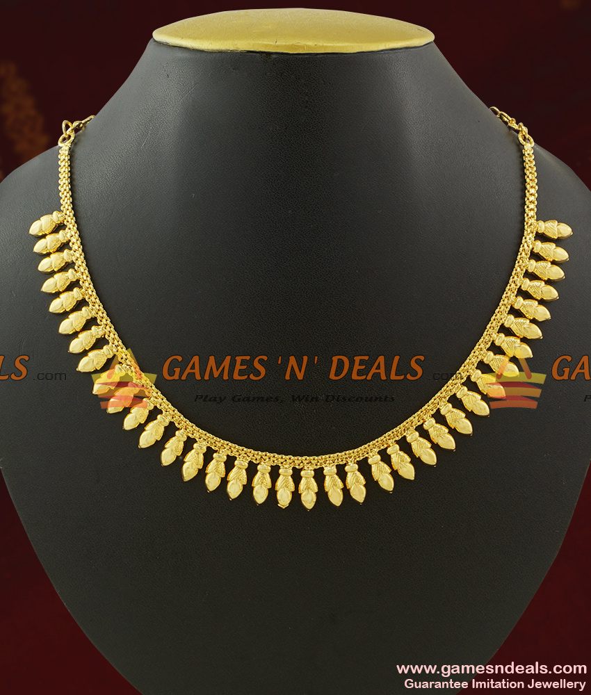 Very Light Weight Traditional Kerala Arumbu Leaf Necklace NCKN416 Very Light Weight Traditional Kerala Arumbu Leaf Necklace NCKN416