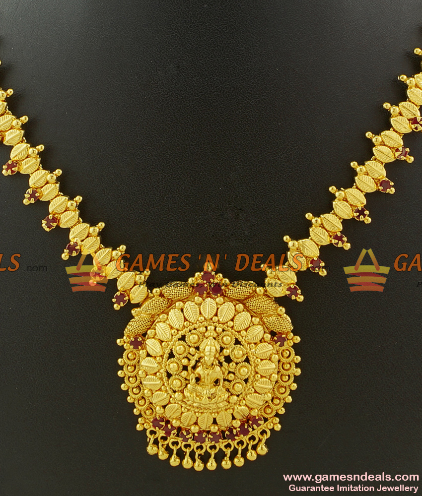 Laxmi Necklace Ruby Stone Traditional Artificial Jewelry for Women NCKN425 Laxmi Necklace Ruby Stone Traditional Artificial Jewelry for Women NCKN425