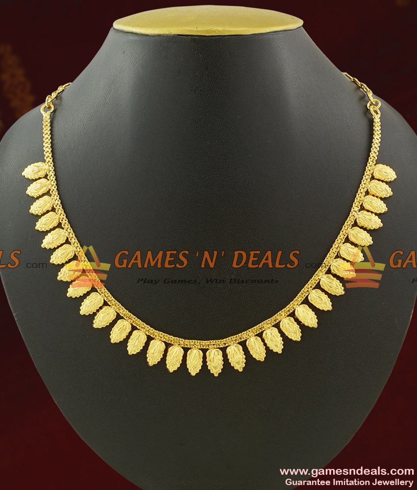 Very Light Weight Traditional Kerala Arumbu Leaf Necklace NCKN429