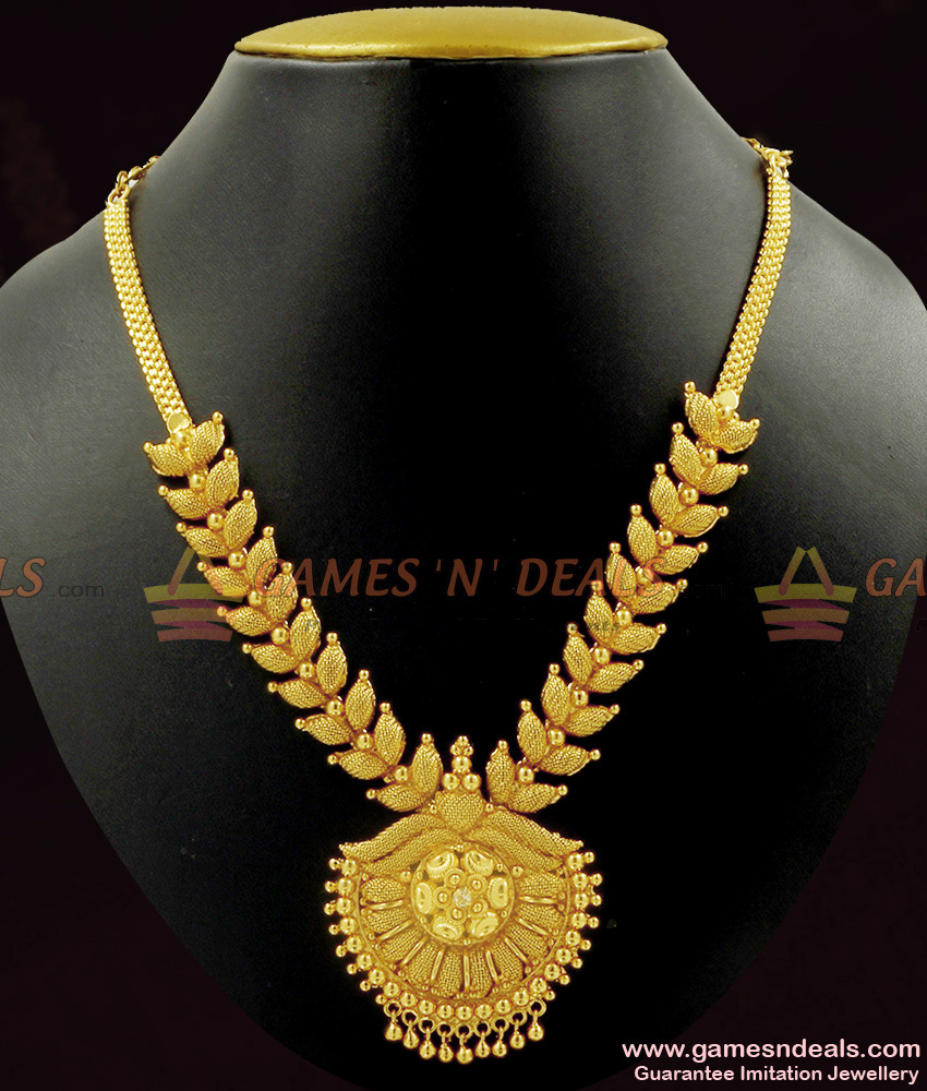 Trendy Art Leaf Dollar Attractive Bridal Necklace for Women NCKN432 Trendy Art Leaf Dollar Attractive Bridal Necklace for Women NCKN432