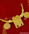 THAL10 Gold Plated Jewelry Shivan Thali Lakshmi Kasu South Indian Mangalsutra Thali Set
