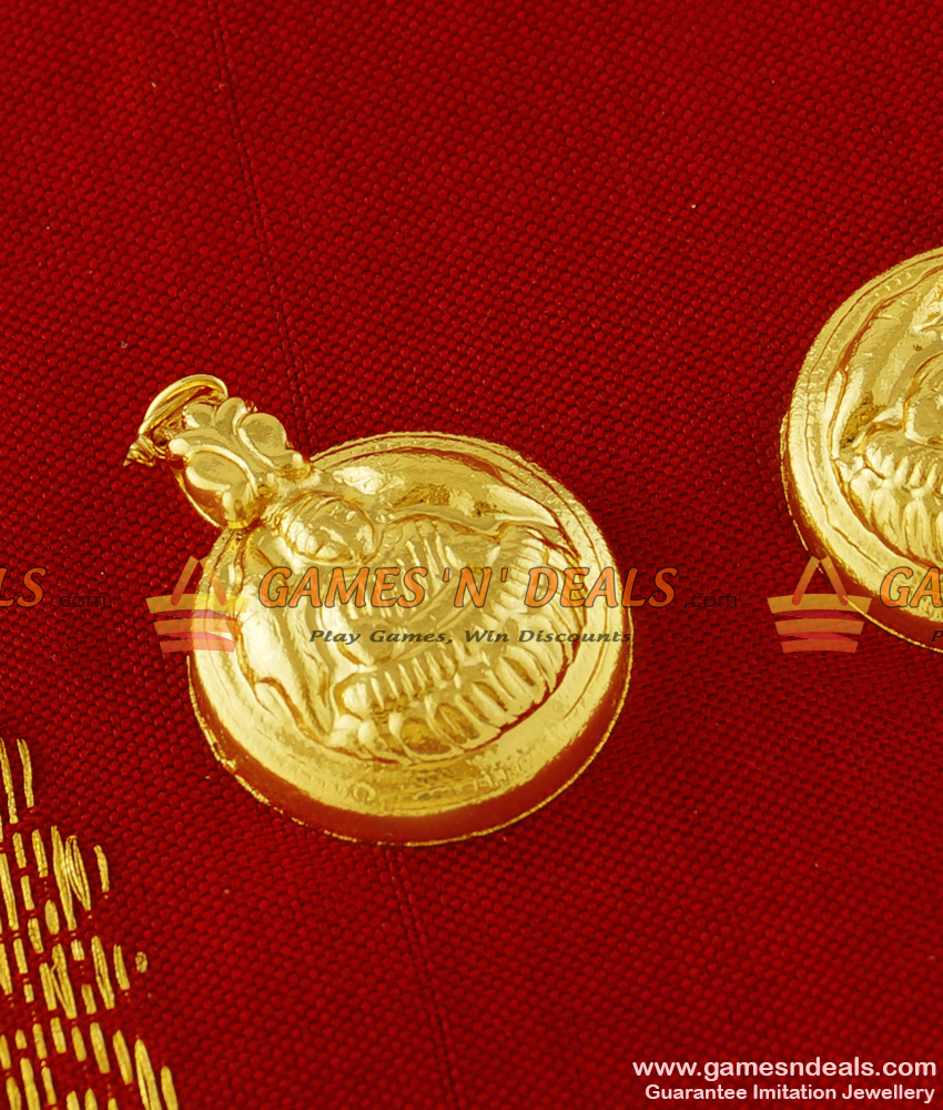 THAL14 Gold Plated Imitation Jewelry Thali Lakshmi Pottu Set Design For Traditional Thali
