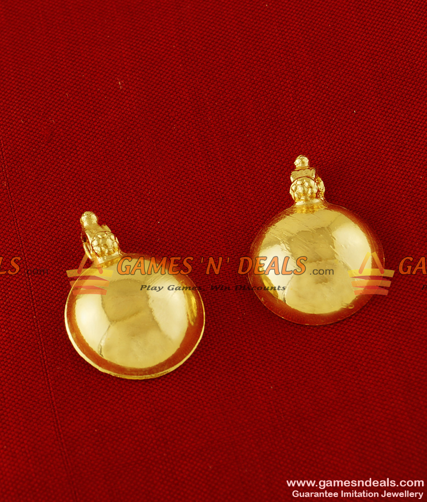 THAL17 Gold Plated Imitation Jewelry Thali Medium Pottu Set Design For Traditional Thali
