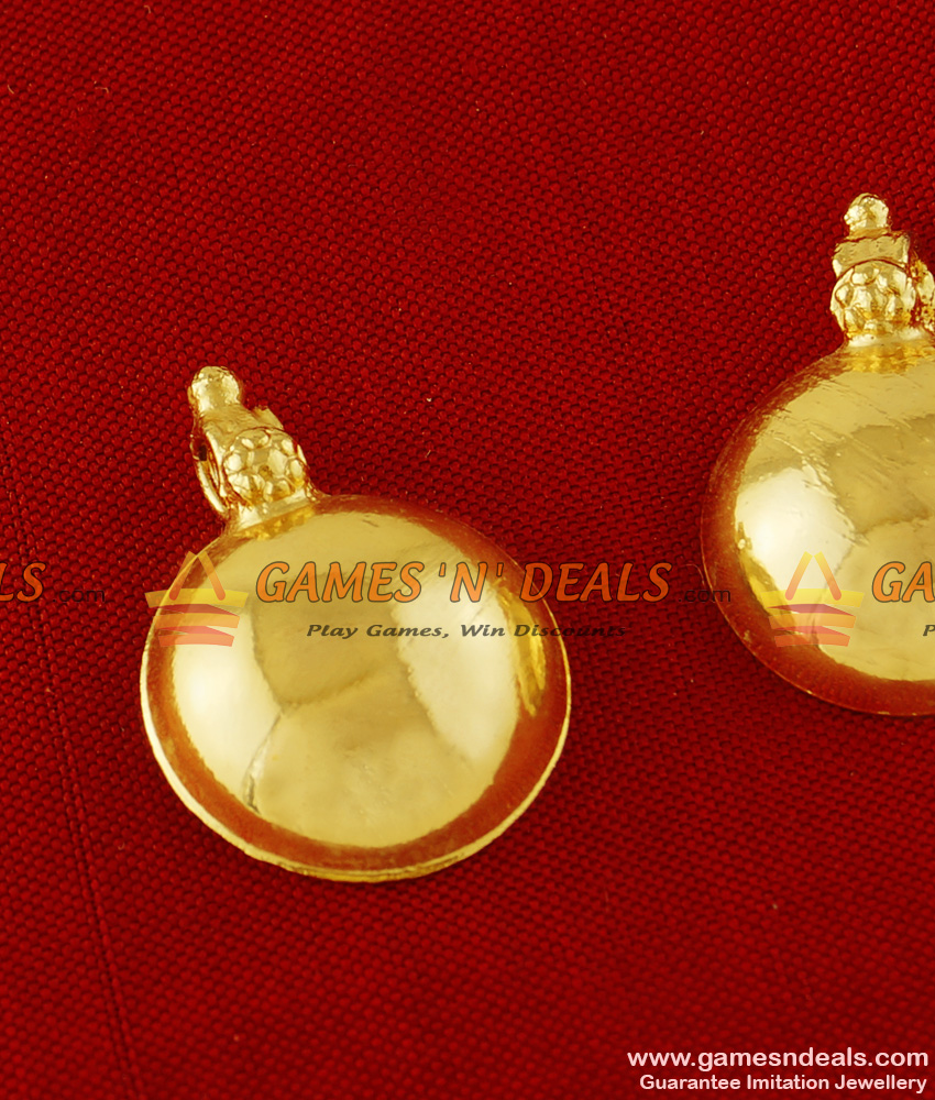 THAL17 Gold Plated Imitation Jewelry Thali Medium Pottu Set Design For Traditional Thali
