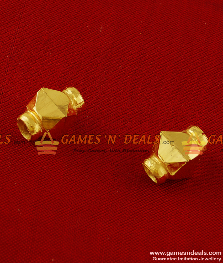 THAL18 Gold Plated Imitation Jewelry Thali Gundu Set Design For Traditional Thali