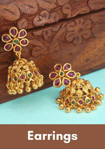 Grand kemp stone jhumkas for marriage