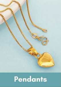 One gram gold short chain with heart pendant