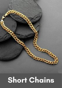 One gram gold short chains for men daily use