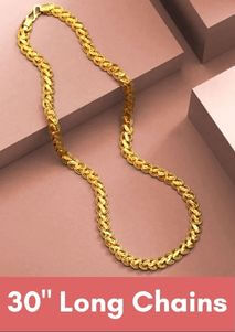 30 inches One gram gold long chain for married women