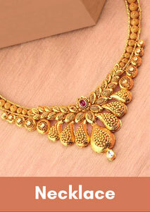 One gram gold necklace bridal wear