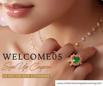 Girl with jewels bought from chidambaram gold covering