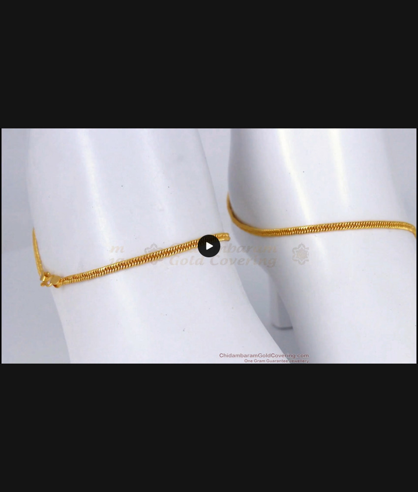 11 Inch Classy Pattern Gold Anklet For Daily Wear ANKL1110 11 Inch Classy Pattern Gold Anklet For Daily Wear ANKL1110