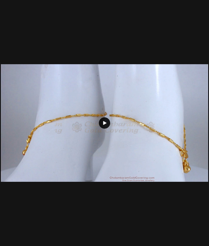 10.5 Inch Trendy Gold Anklet For Ladies Daily Wear ANKL1129 10.5 Inch Trendy Gold Anklet For Ladies Daily Wear ANKL1129