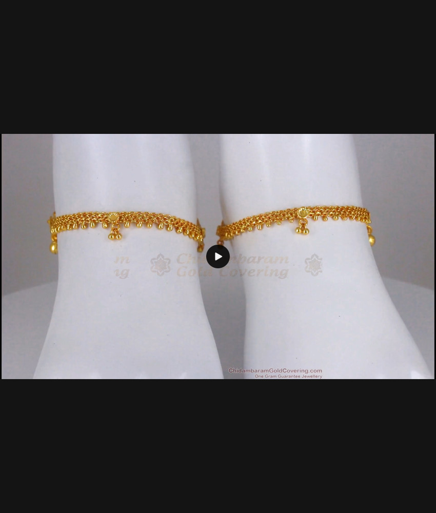 10.5 Inch Simple Daily Wear Gold Plated Anklet With Price ANKL1177 10.5 Inch Simple Daily Wear Gold Plated Anklet With Price ANKL1177