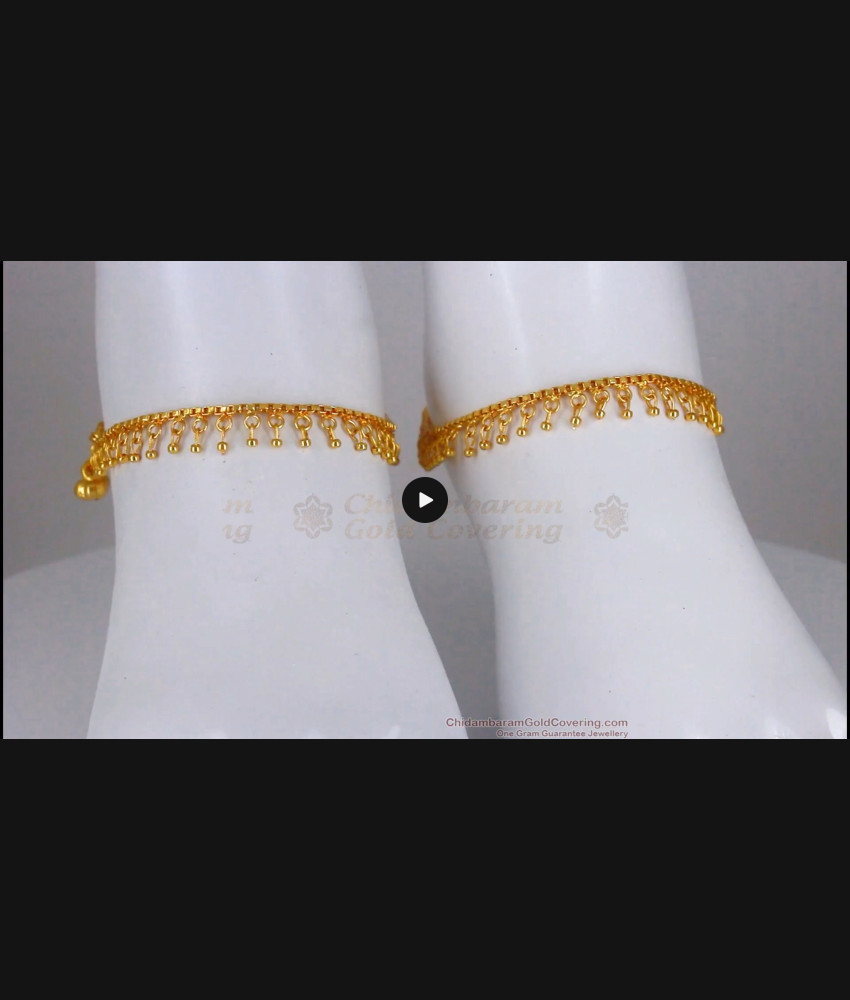 11 Inch Daily Wear Gold Beaded Anklet Shop Online ANKL1181 11 Inch Daily Wear Gold Beaded Anklet Shop Online ANKL1181