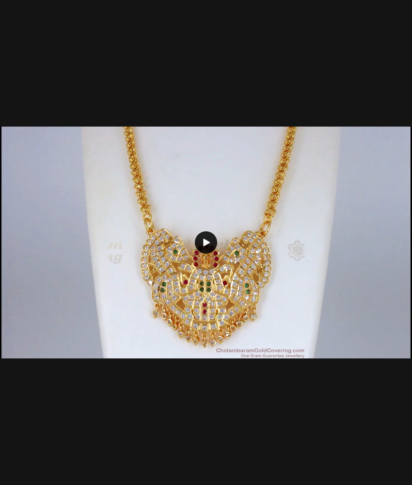 Grand Big Lakshmi Impon Dollar Gold Chain Tone Imitation Jewelry BGDR733 Grand Big Lakshmi Impon Dollar Gold Chain Tone Imitation Jewelry BGDR733