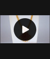 Long Full Ruby Kemp Stone One Gram Gold Dollar Chain Party Wear BGDR761
