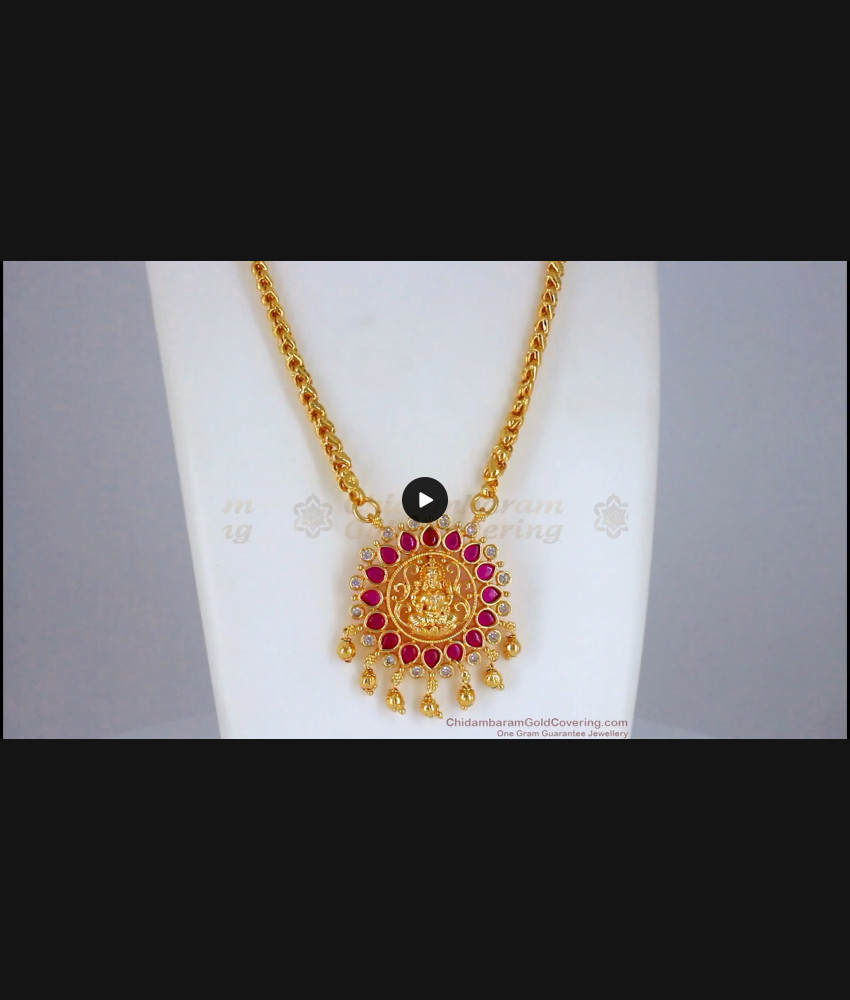 Devotional Lakshmi Design Big Dollar Chain Wedding Wear BGDR784