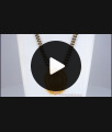 Unique One Gram Gold Dollar White Stone Mangalsutra Chain BGDR840