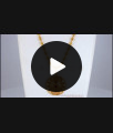 Oval Beads Gold Plated Chain Single Ruby Stone Dollar BGDR854 Oval Beads Gold Plated Chain Single Ruby Stone Dollar BGDR854