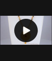 One Gram Gold Dollar Ruby Stone Black Beads Chain Simple Mangalsutra BGDR861