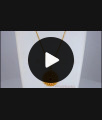 Thin Gold Plated Chain Ruby Stone Flower Dotted Dollar BGDR862