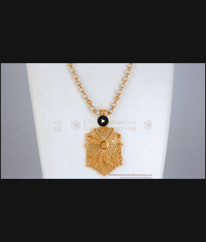 24K Gold leaf Design Dollar With Pearl Chain BGDR884 24K Gold leaf Design Dollar With Pearl Chain BGDR884