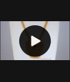 Simple Gold Plated Dollar Ruby Stone With Heart Chain BGDR889