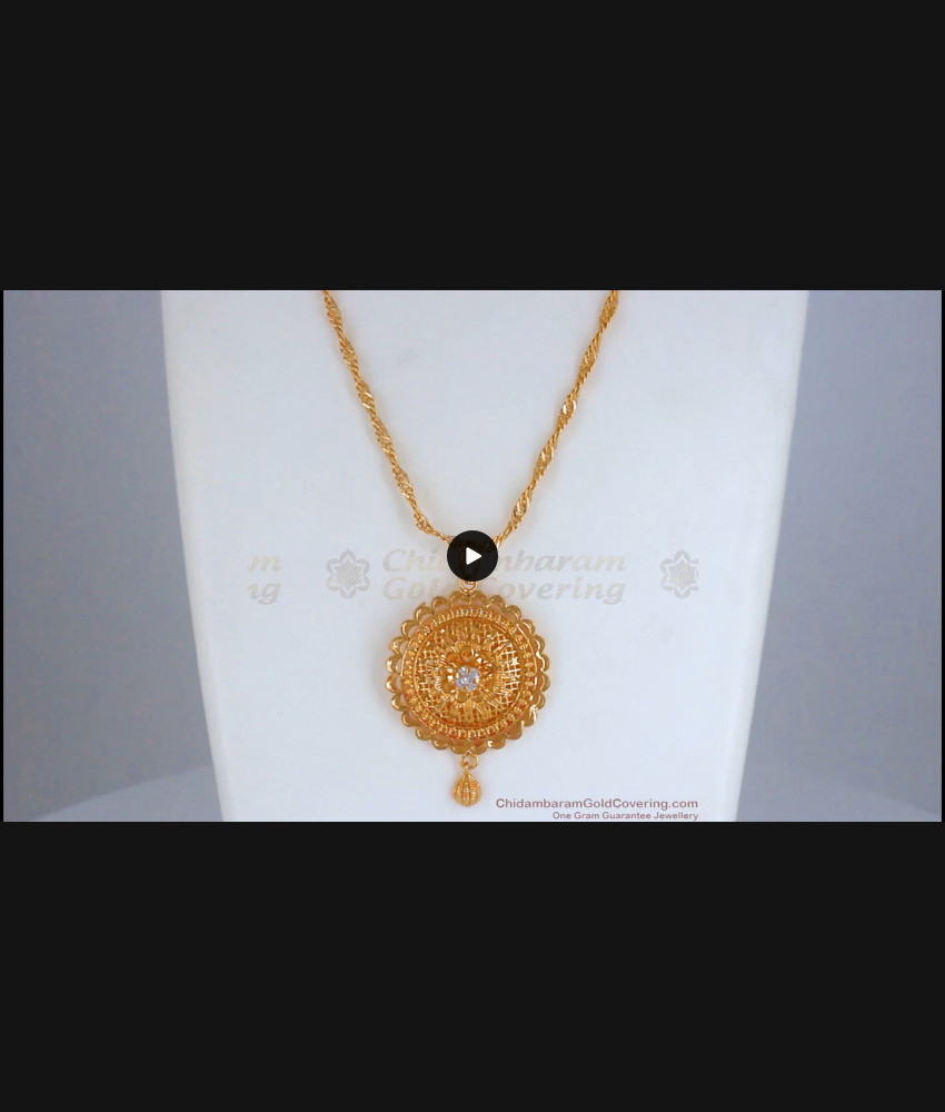 Light Weight Gold Plated Dollar With Twisted Chain BGDR910 Light Weight Gold Plated Dollar With Twisted Chain BGDR910