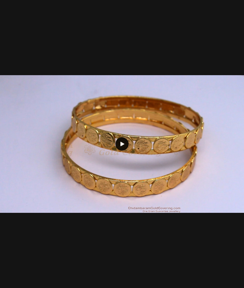 BR1437-2.8 Size Set of Two Lakshmi Kasu Coin Bangles Buy Online BR1437-2.8 Size Set of Two Lakshmi Kasu Coin Bangles Buy Online