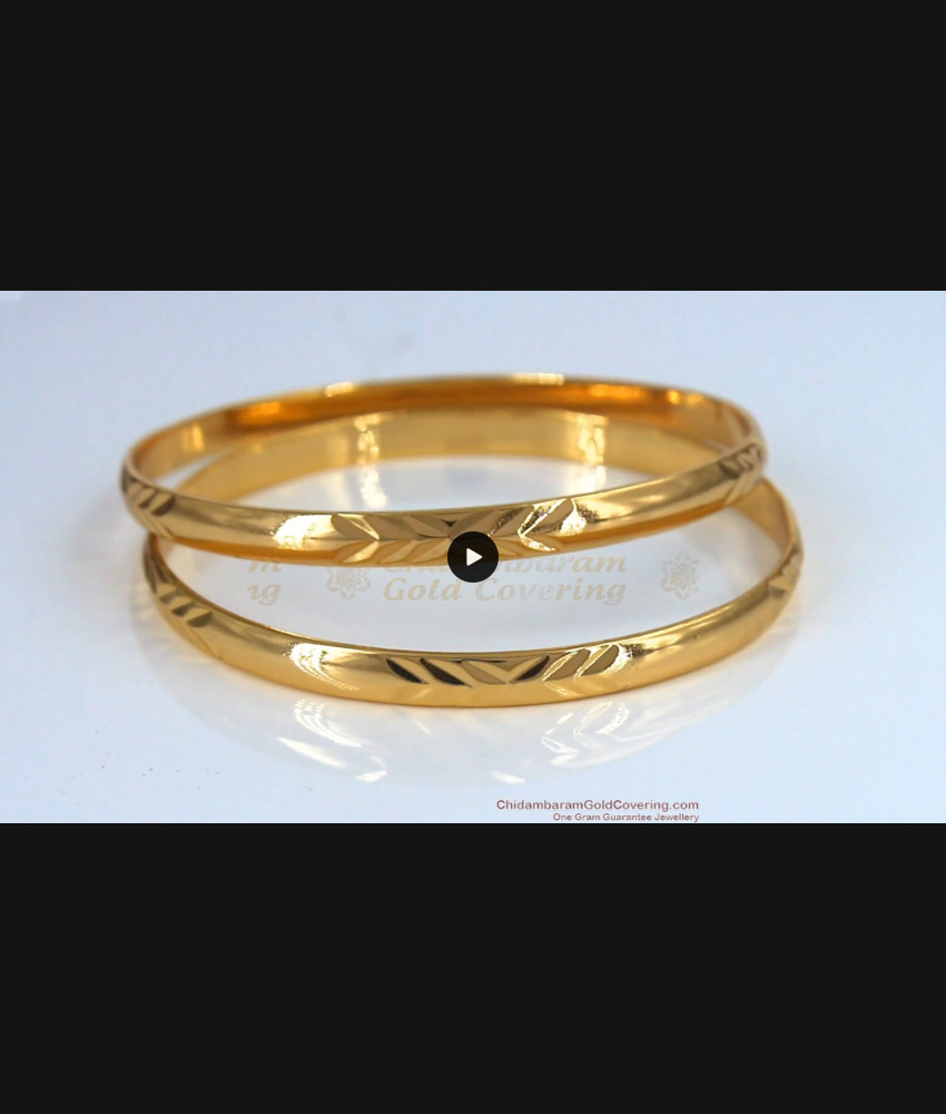 BR1506-2.4 Original Traditional Impon Long Life Daily Wear Gold Bangle Collections