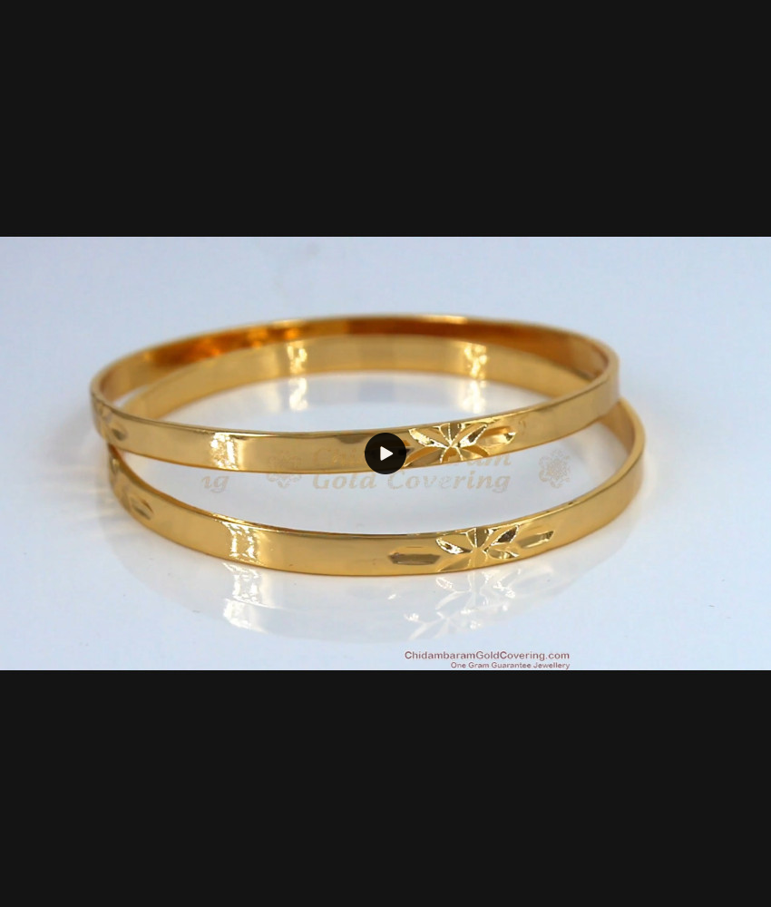 BR1512-2.4 Latest Simple Plain Daily Wear Original Impon Gold Bangle Collections BR1512-2.4 Latest Simple Plain Daily Wear Original Impon Gold Bangle Collections