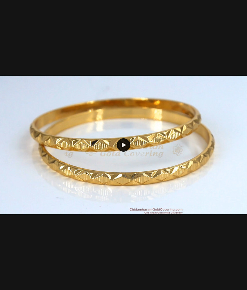 BR1513-2.4 Daily Wear Original Impon Gold Bangle Collections From Chidambaram Gold Covering BR1513-2.4 Daily Wear Original Impon Gold Bangle Collections From Chidambaram Gold Covering