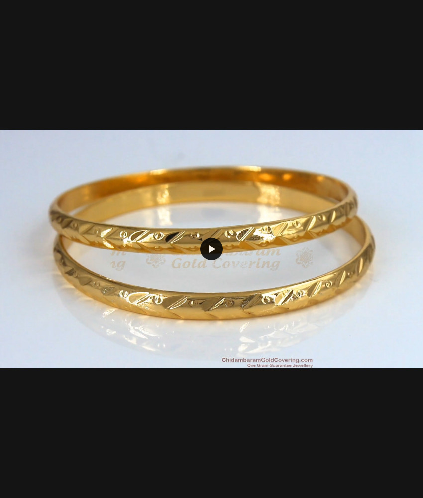BR1517-2.8 Traditional Original Impon Gold Bangle Collections From Chidambaram Gold Covering BR1517-2.8 Traditional Original Impon Gold Bangle Collections From Chidambaram Gold Covering