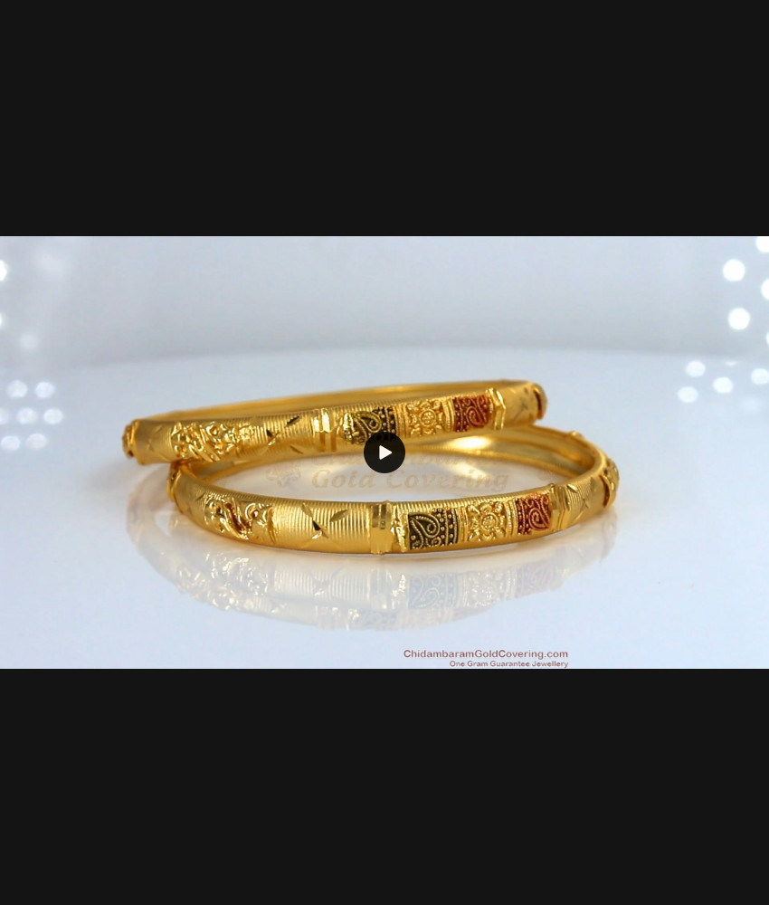 BR1531-2.4 Latest Flower design Gold Bangle For Bridal Wear Forming Collection BR1531-2.4 Latest Flower design Gold Bangle For Bridal Wear Forming Collection
