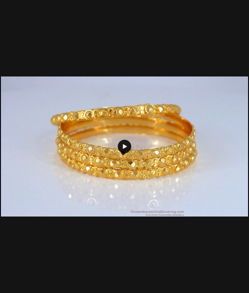 BR1569-2.4 Daily Wear One Gram Gold Bangles For Ladies