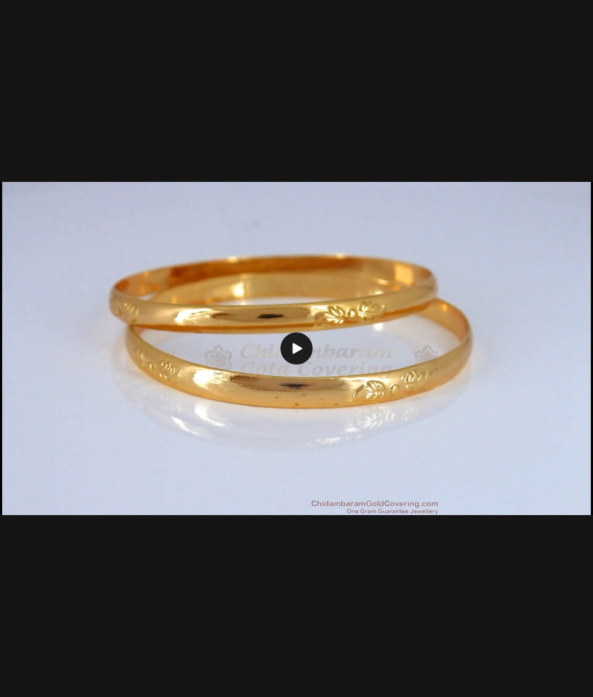 BR1573-2.6 Simple Wear Leaf Pattern Impon Bangles For Daily Wear BR1573-2.6 Simple Wear Leaf Pattern Impon Bangles For Daily Wear