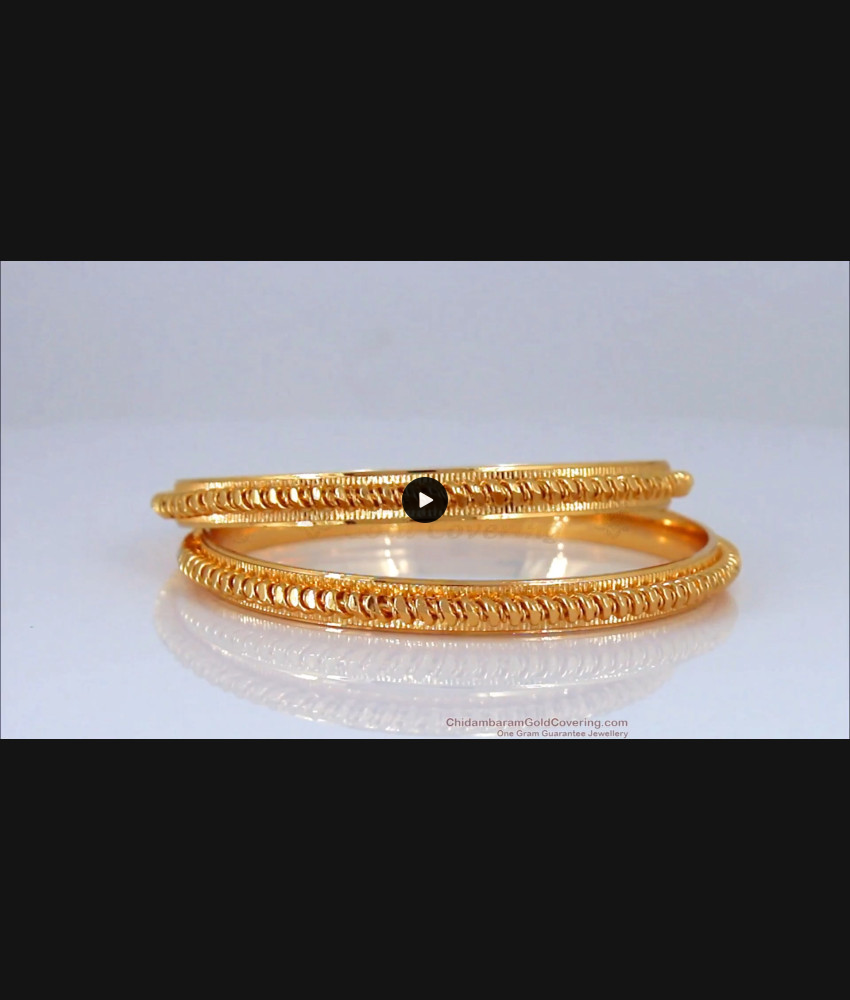 BR1589-2.10 Set of Two One Gram Gold Bangle Collections Shop Online BR1589-2.10 Set of Two One Gram Gold Bangle Collections Shop Online
