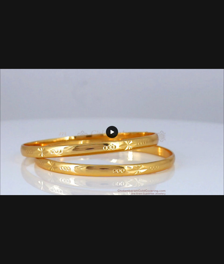 BR1599-2.4 Traditional Gold Plated Impon Bangles For Daily Wear BR1599-2.4 Traditional Gold Plated Impon Bangles For Daily Wear
