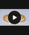 BR1614-2.10 Thin Gold Plated Plain Bangles For Daily Wear