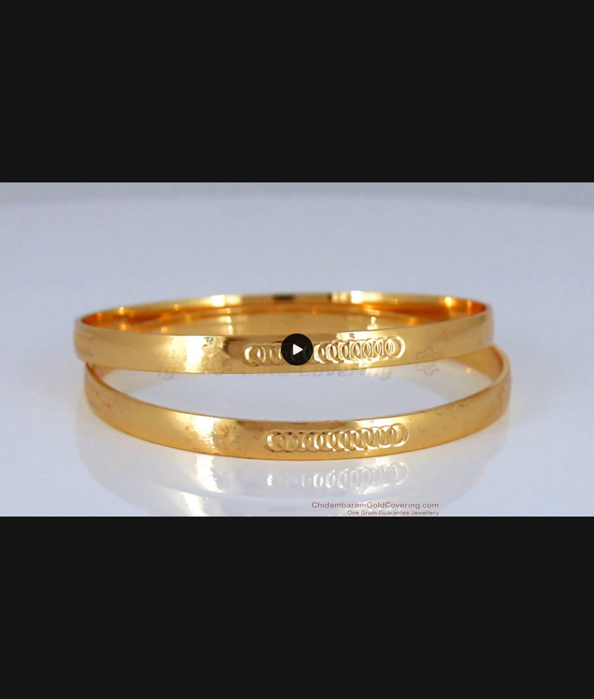 BR1628-2.10 Elegant Daily Wear Gold Bangles For Women