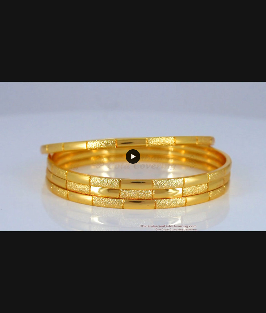 BR1674-2.8 Set of Four One Gram Gold Bangles For Daily Wear Collection BR1674-2.8 Set of Four One Gram Gold Bangles For Daily Wear Collection