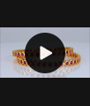 BR1711-2.8 Full Ruby Stone Impon Design Gold Bangle Collection First Quality