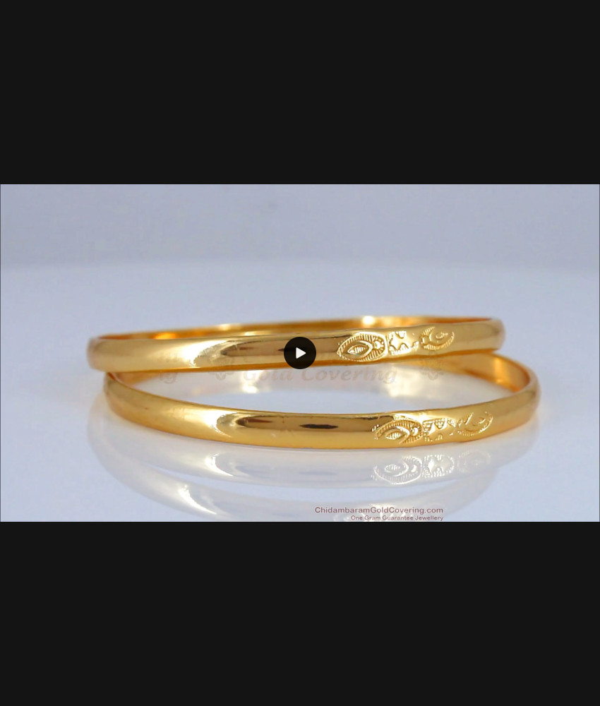 BR1742-2.4 Real Impon Gold Bangle Traditional Design Daily Wear BR1742-2.4 Real Impon Gold Bangle Traditional Design Daily Wear
