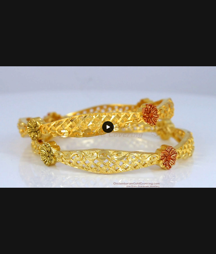 BR1747-2.8 Enamel Forming Gold Bangle Bridal Wear Designs BR1747-2.8 Enamel Forming Gold Bangle Bridal Wear Designs