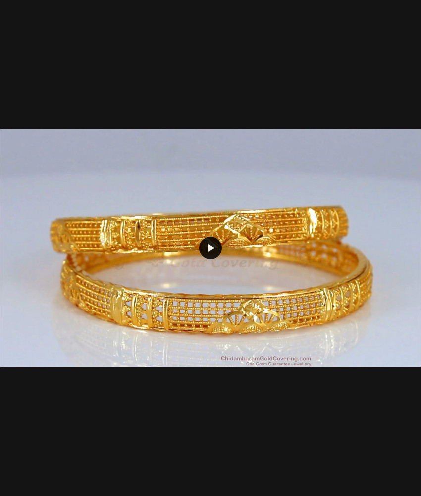 BR1761-2.10 Latest Design One Gram Gold Bangle Collections BR1761-2.10 Latest Design One Gram Gold Bangle Collections