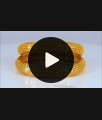 BR1764-2.4 Gold Kada Bangle Collections Handmade Floral Design BR1764-2.4 Gold Kada Bangle Collections Handmade Floral Design