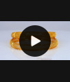 BR1778-2.10 Simple Flower Pattern Gold Bangle Daily Office Wear