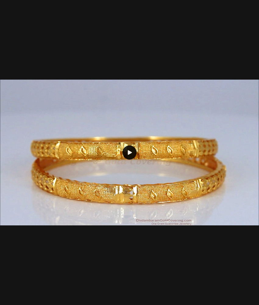 BR1782-2.10 Kerala Designs Real Gold Bangle Daily Wear Collections BR1782-2.10 Kerala Designs Real Gold Bangle Daily Wear Collections
