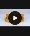 BR1787-2.4 Grand Leaf Flower Gold Bangle Ad Stone Party Wear